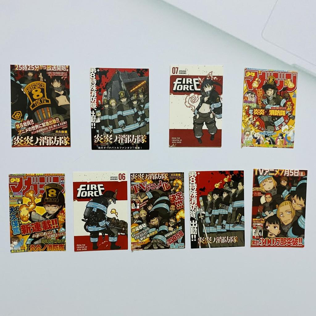Bộ hình dán - sticker anime Biệt đội lính cứu hỏa Enen no Shouboutai dán trang trí laptop, máy tính bỏ túi...