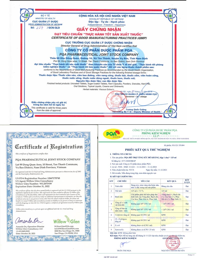 PQA Tăng Sức Đề Kháng Giúp Cải Thiện Sức Đề Kháng Giảm Nguy Cơ Mắc Cảm Cúm Hộp 125ml