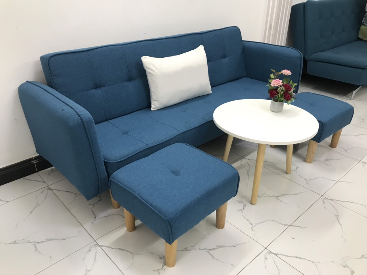 Bộ ghế sofa giường sofa bed tay vịn phòng khách sopha sivali06 salon