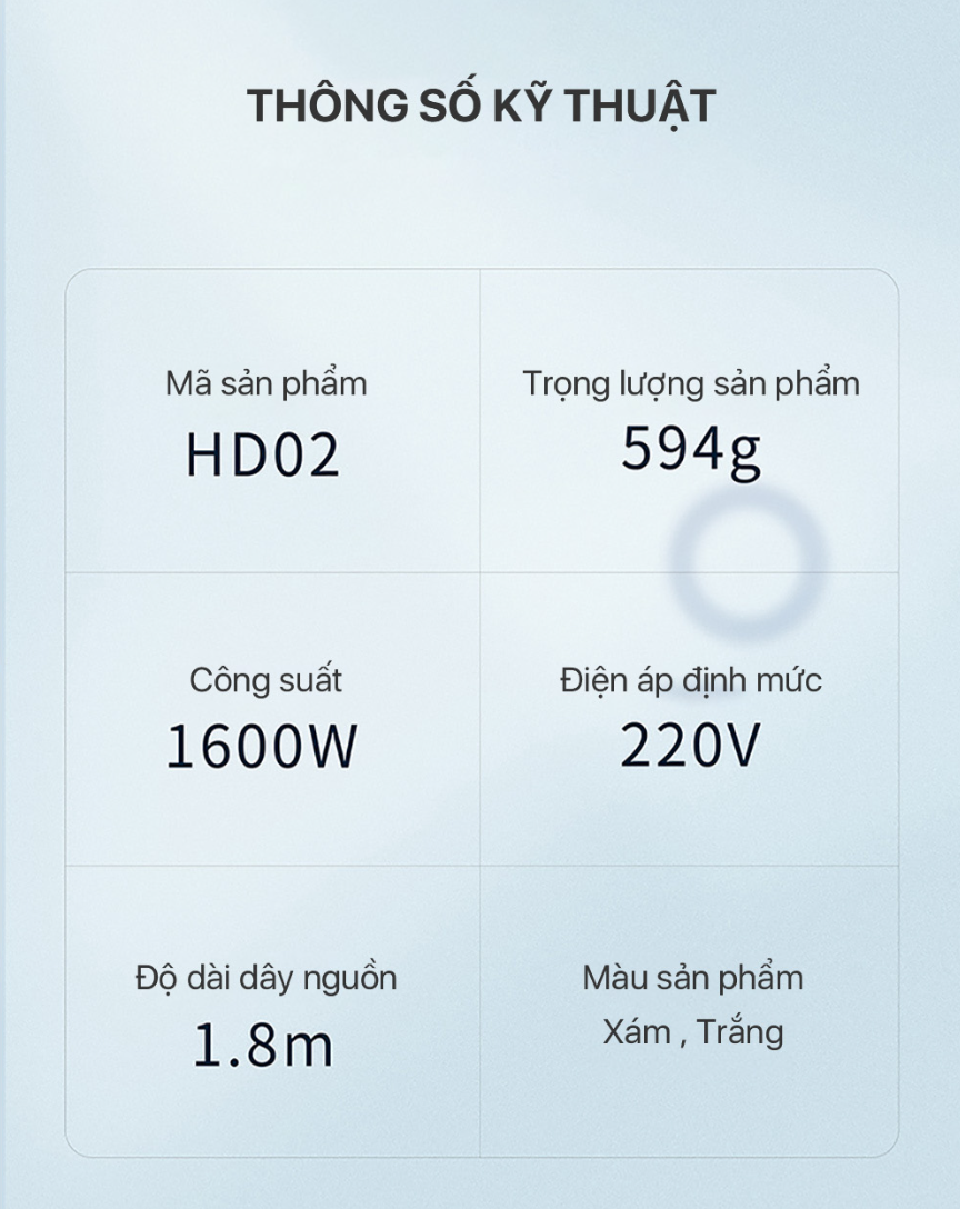 Máy Sấy Tóc Ion Tốc Độ Cao Bomidi HD02 trang bị màng hình kỹ thuật số AI - Hàng nhập khẩu