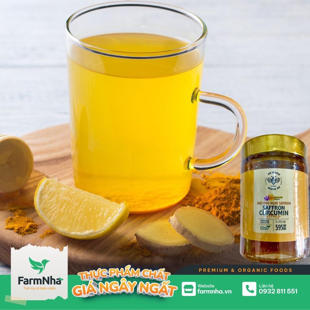 Mật Ong Nghệ Saffron De Marie 595gr (Saffron Curcumin Honey) - Mang lại nhiều lợi ích cho sức khỏe và làm đẹp.