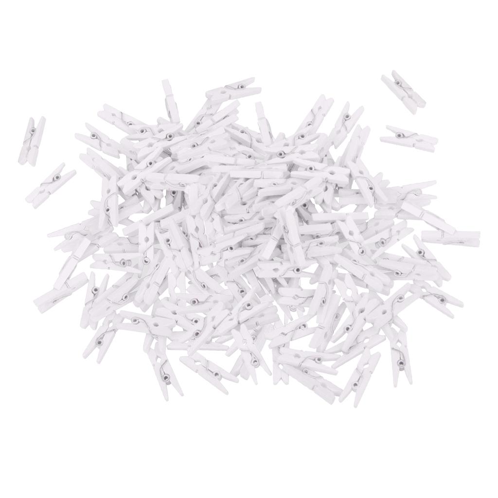100 Cái Rất Nhiều 25 Mm Mini Kẹp Gỗ Gỗ Chốt Cho Ảnh Kẹp Clothespin Thủ Công
