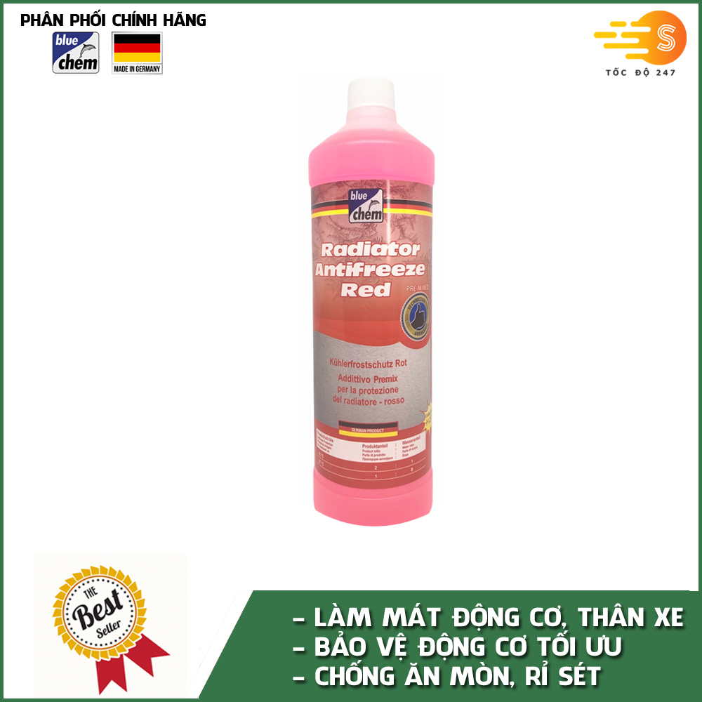 Dung dịch nước làm mát động cơ chống đông pha sẵn cho ô tô Bluechem 32046E