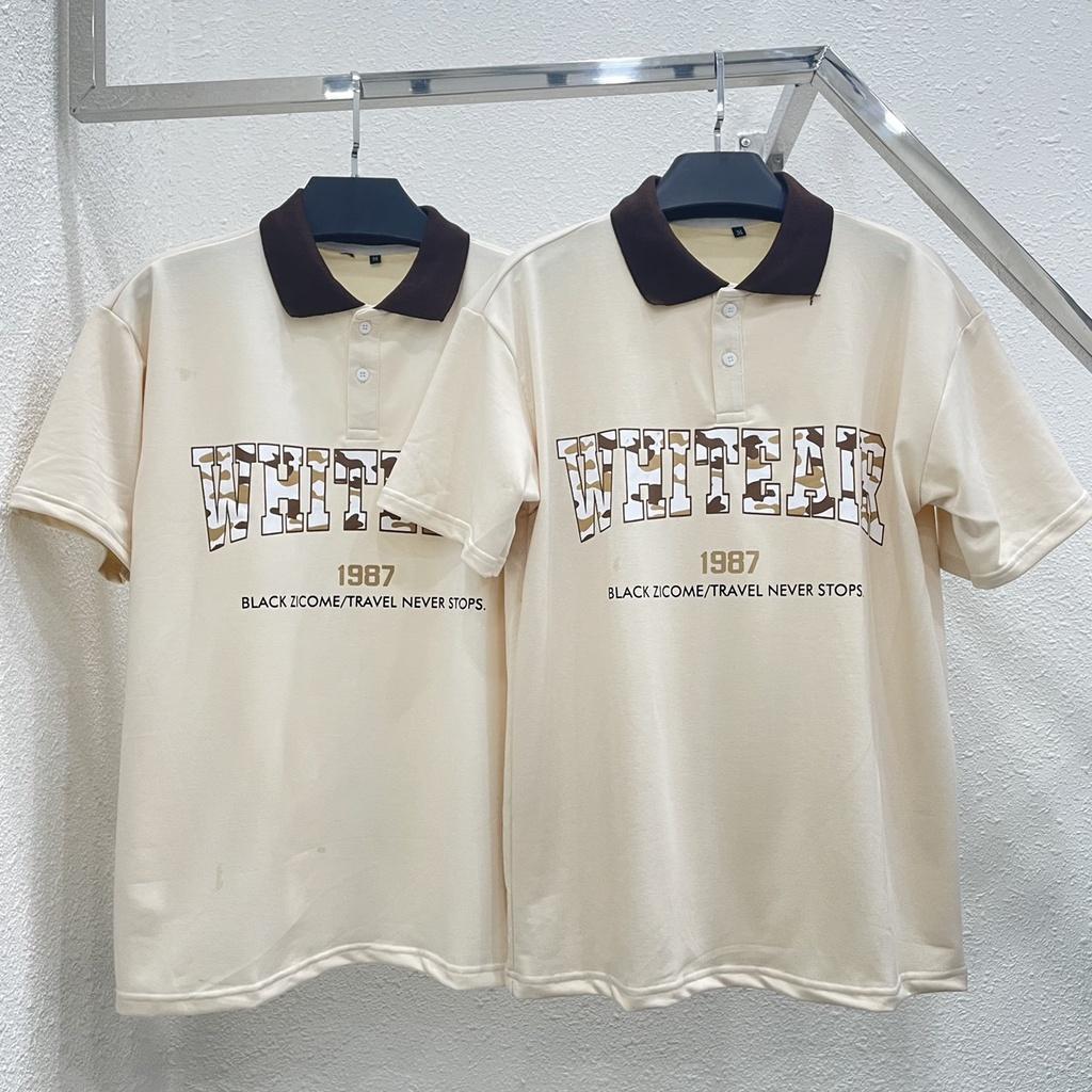 Áo Thun Polo Camo Unisex Nam Nữ Tay Lỡ Form Rộng