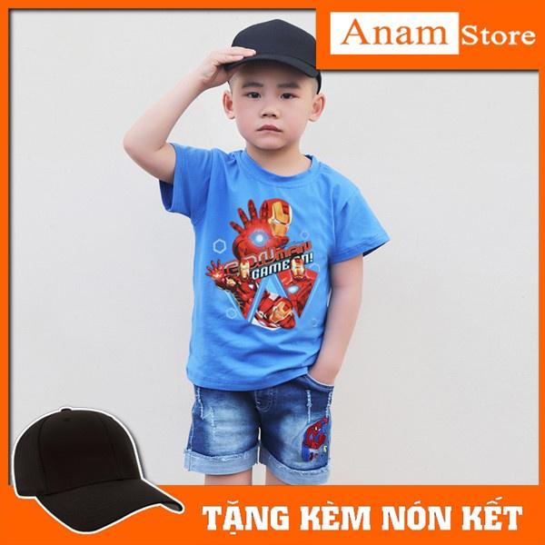 Áo thun trẻ em Iron Nam, Tặng Kèm nón kết, Có size Người Lớn, Anam Store