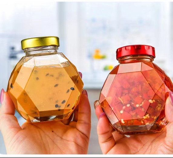 Hũ Ong Kim Cương 250ml , 500ml Nắp Thiết - MÀU NẮP NGẪU NHIÊN