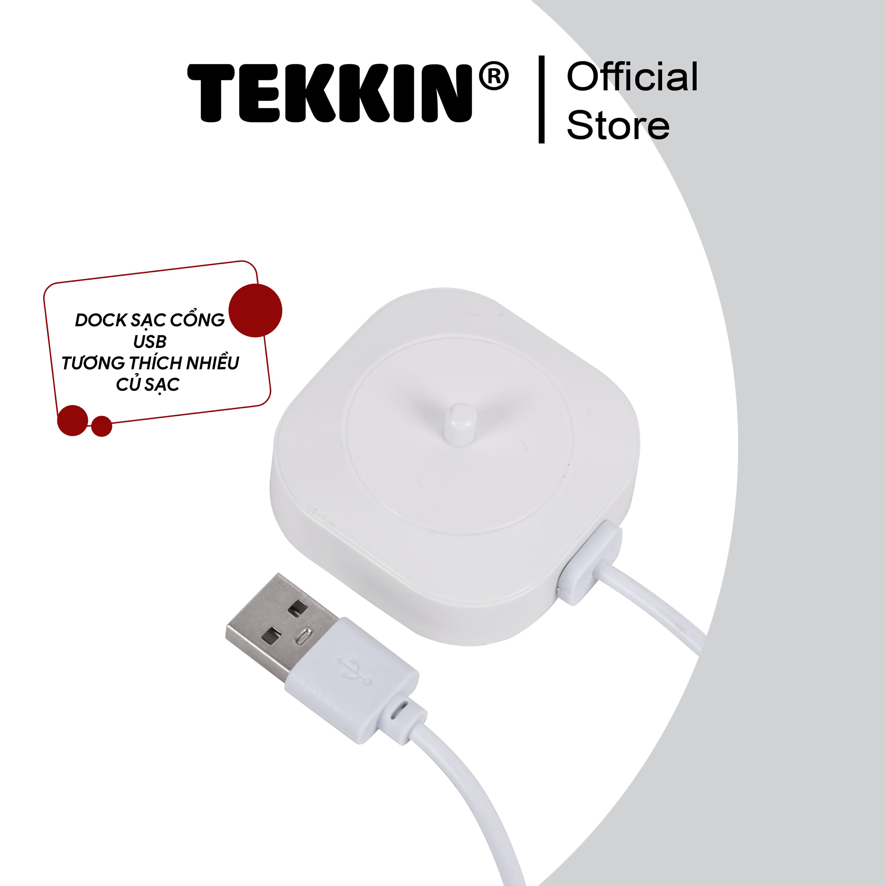 Bàn chải đánh răng điện TEKKIN SONIC TI-818 5 chế độ - Hàng chính hãng