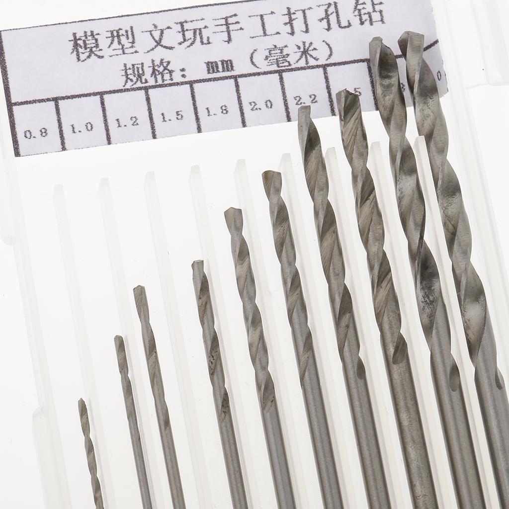 2-4pack 10pcs Mini High Speed Steel General Purpose Hand Drill Bits Set