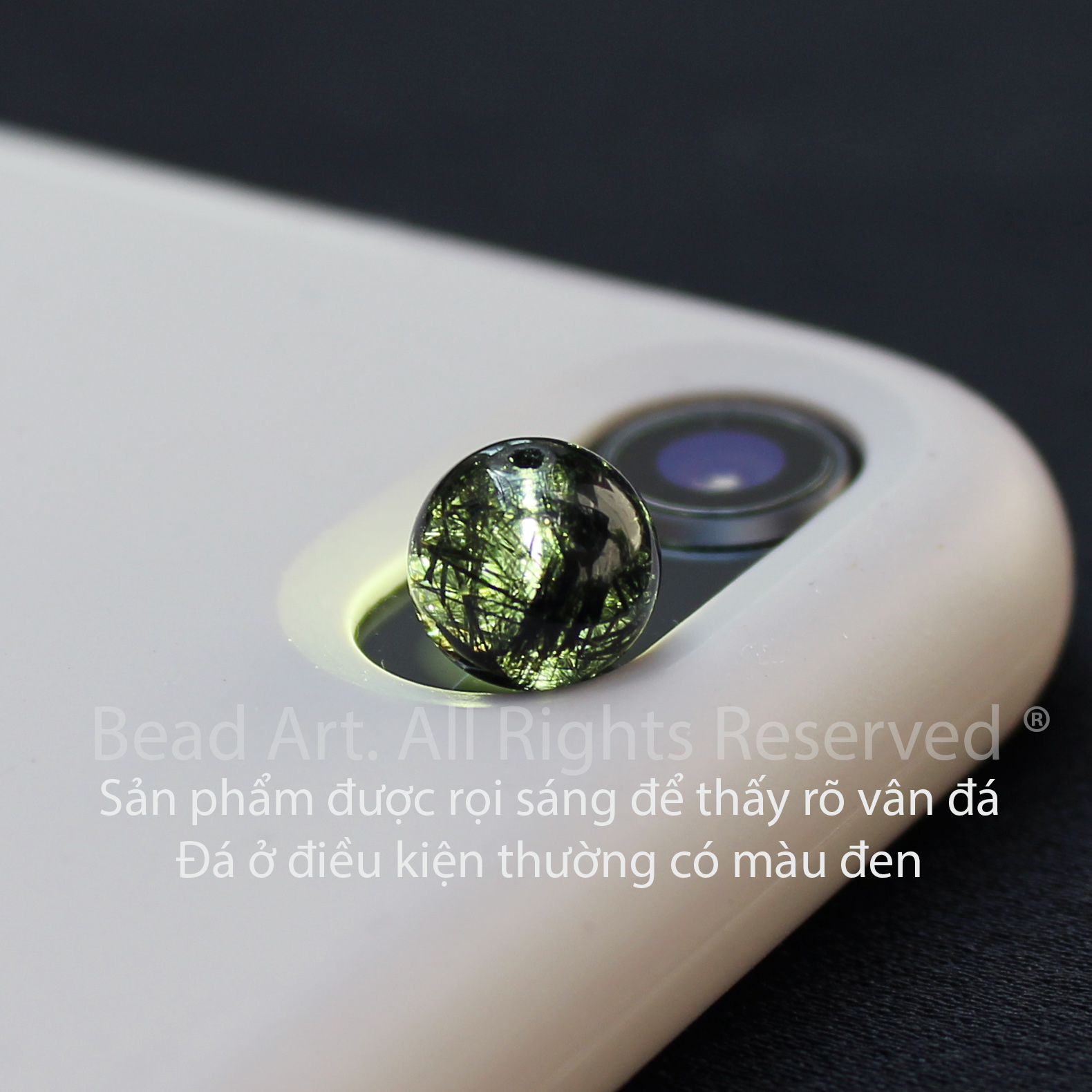 8MM Đá Thạch Anh Tóc Đen Tự Nhiên, Black Rutilated Quartz Loại AAA, Phối Vòng Tay Phong Thuỷ, Chuỗi Hạt, Trang Sức, Hợp Mệnh Thủy, Mộc - Bead Art