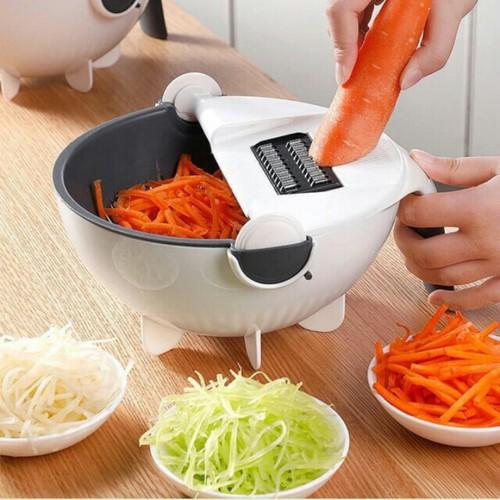 Bộ Nạo Rau Củ Quả T2K Shop Đa Năng Kèm Rổ Đựng 9 In 1 Sang Trọng