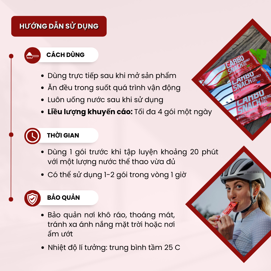 Gel nạp năng lượng tức thì Nutrend Carbosnack Fast Energy Gel (18 gói x 50g) - Nutrition Depot VN
