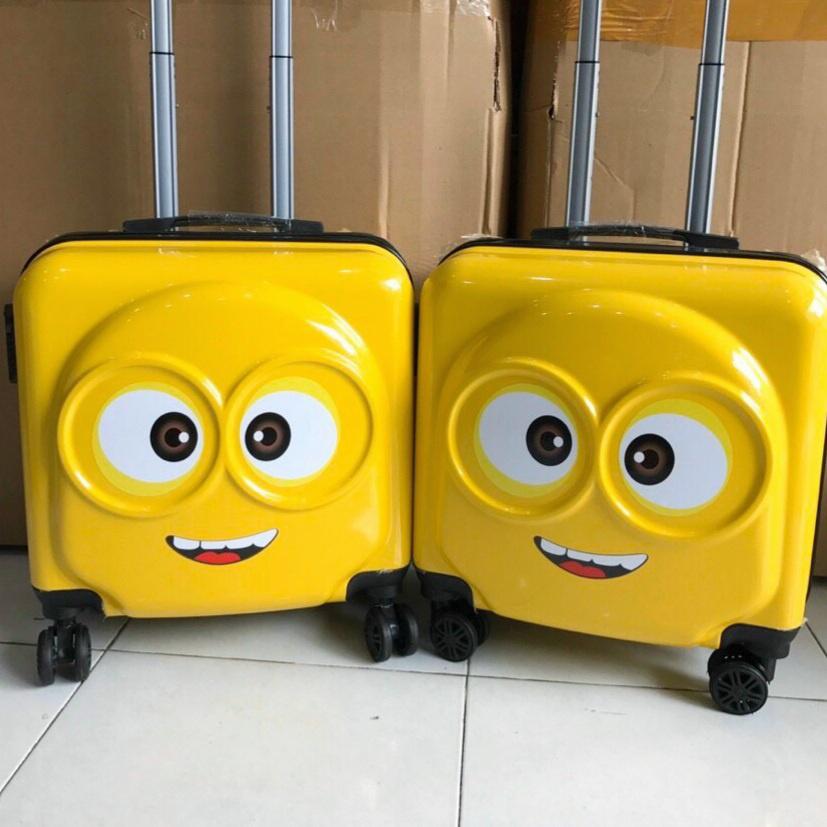 Vali kéo đẩy cao cấp trẻ em hoạt hình 3D MINION dễ thương thời trang