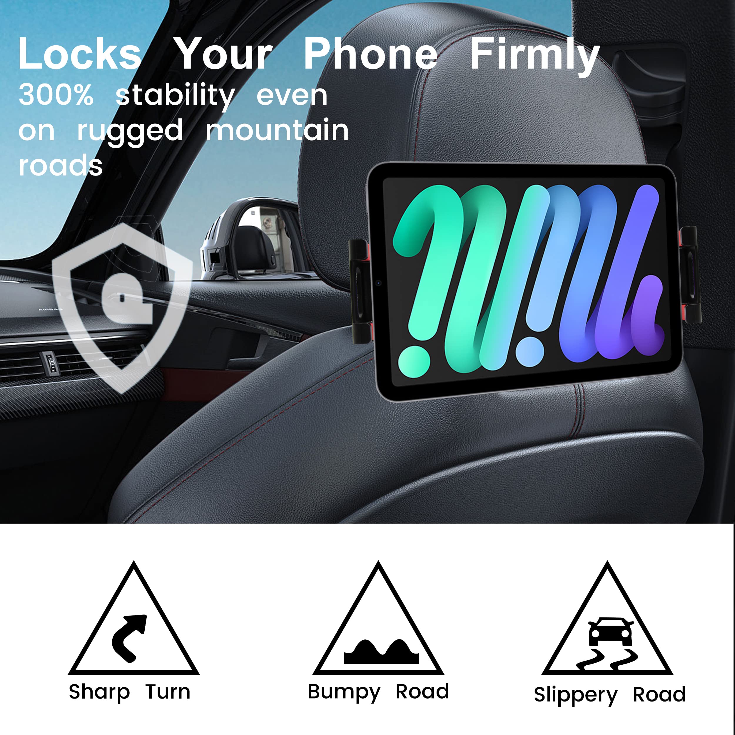 Giá đỡ máy tính bảng sau ghế ô tô 4.7 -10.5 inch MaxLancer Car Headrest Mount
