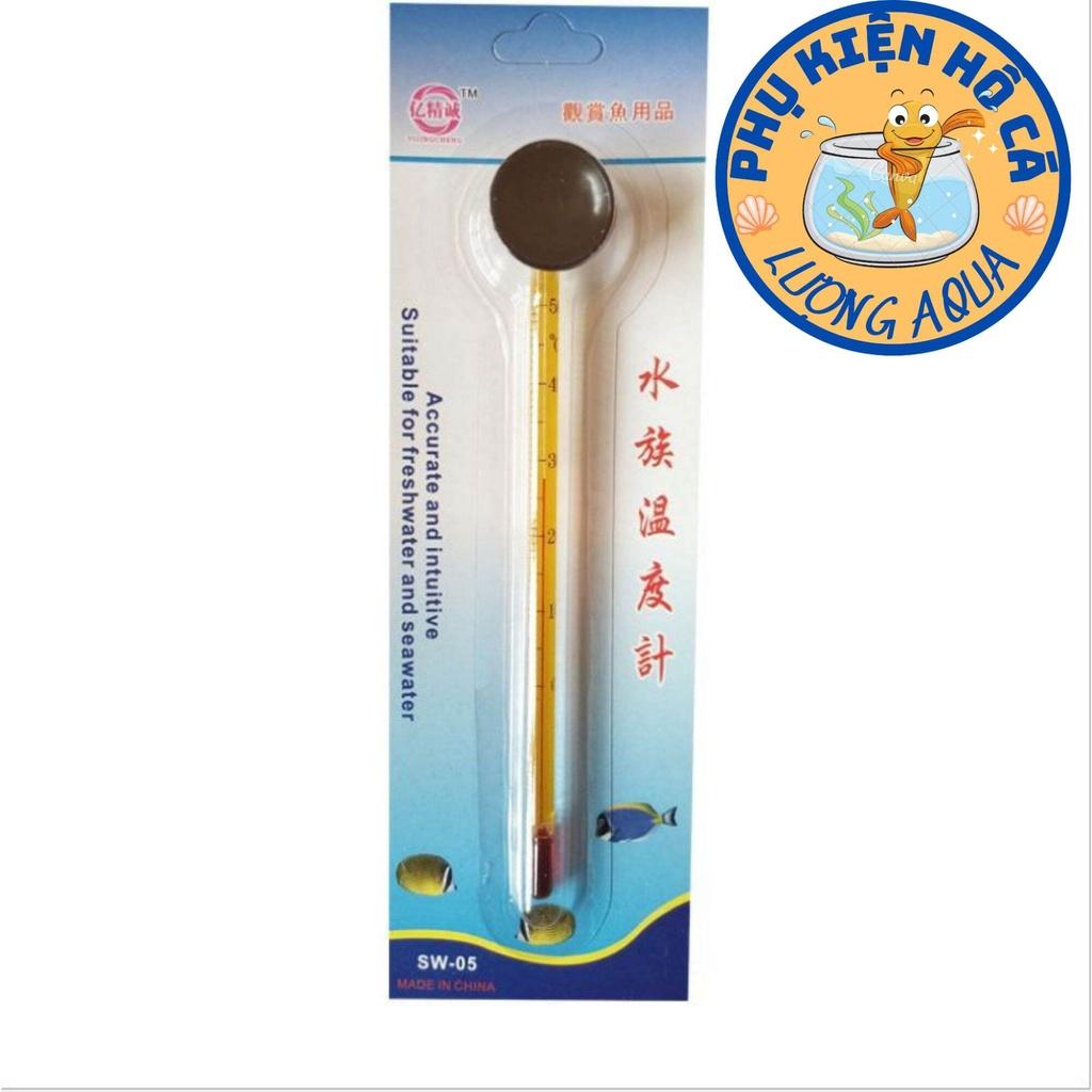 Nhiệt kế thủy ngâ n hồ cá,dụng cụ đo nhiệt độ nước hồ cá cảnh tép cảnh, hồ thủy sinh,phụ kiện hồ cá
