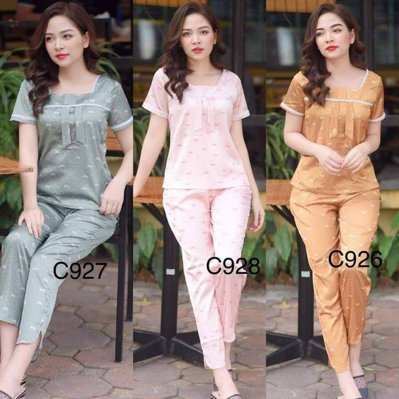Set bộ sang chảnh lụa cao cấp cổ vuông