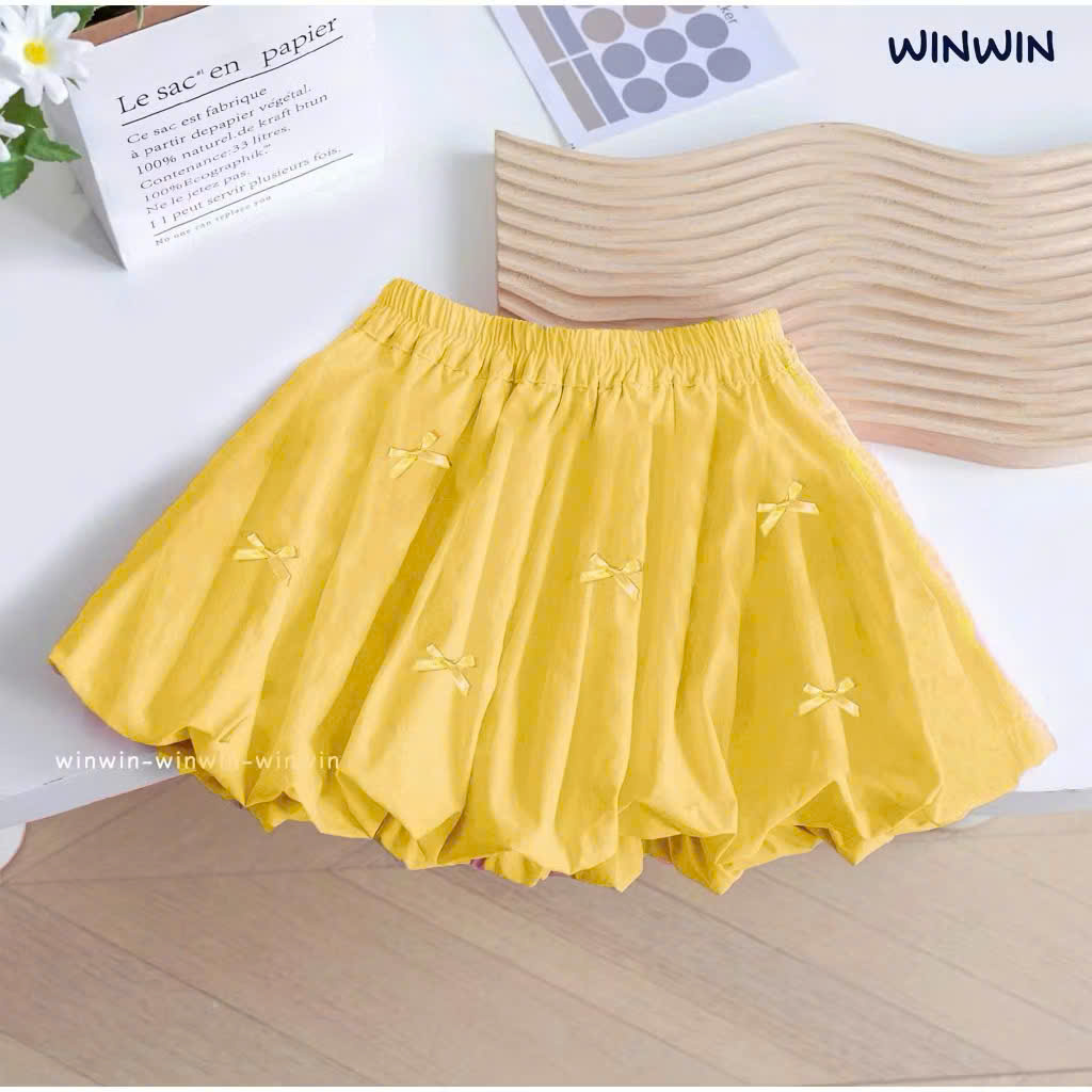CHÂN VÁY BÍ KATE ĐÍNH NƠ NHÍ SIÊU DỄ THƯƠNG TỪ 8-40KG CHO BÉ GÁI