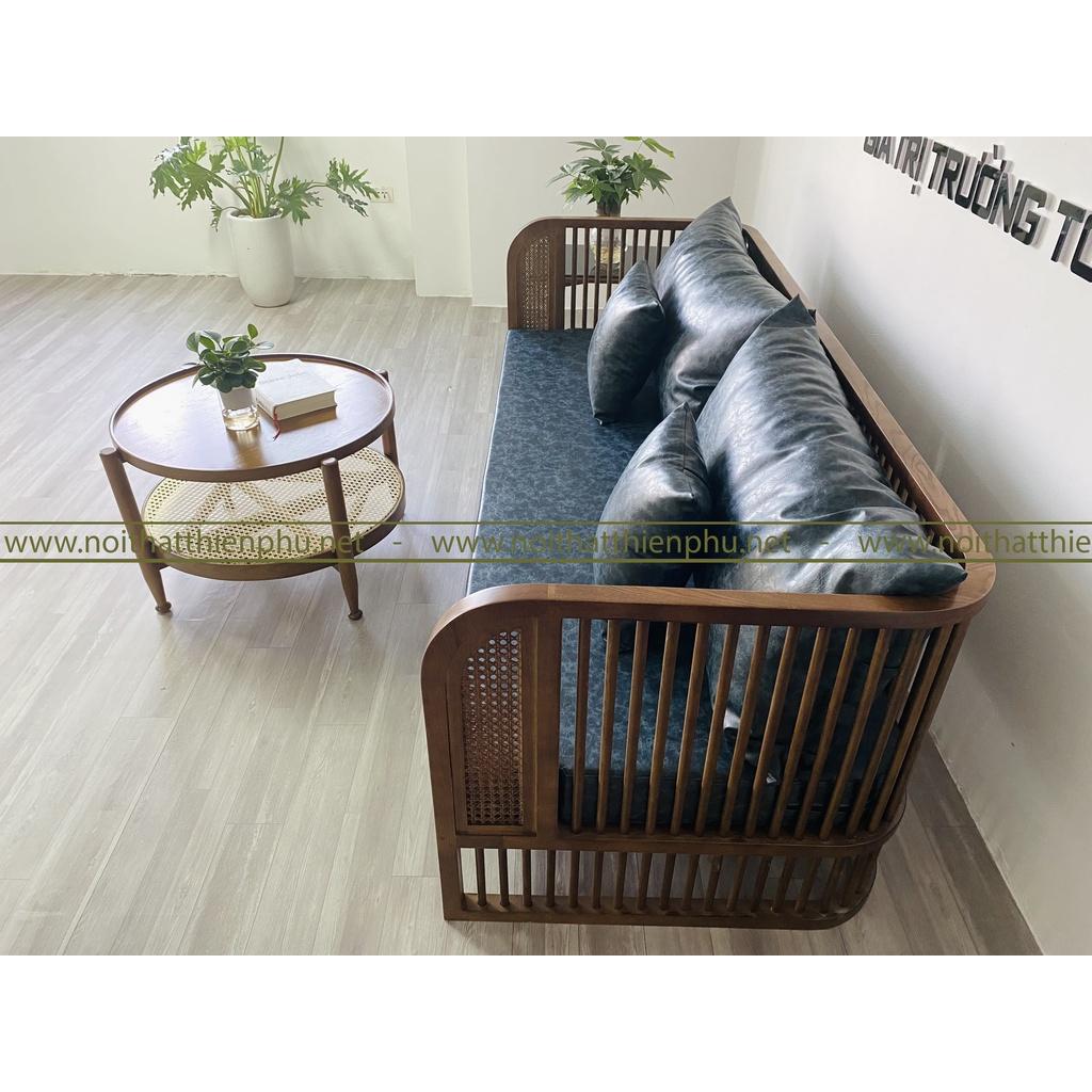 Bộ sofa gỗ Indochine kết hợp bàn trà Rustic