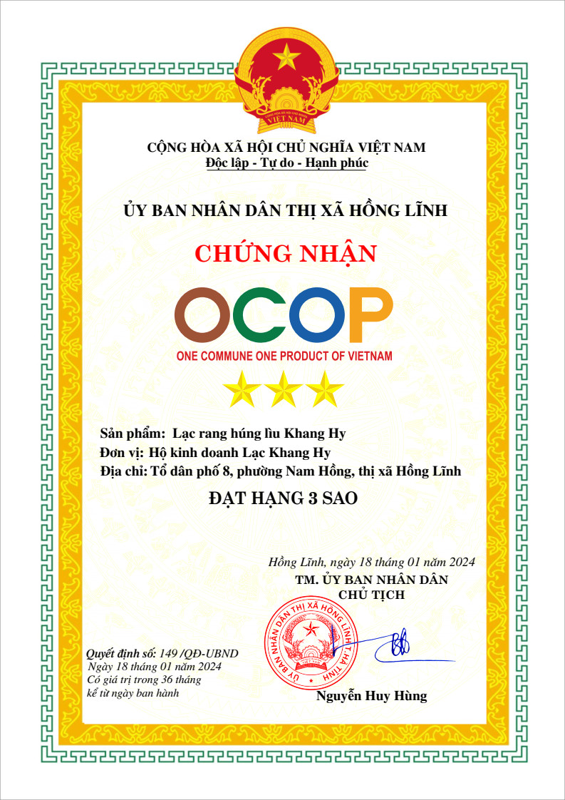 Thùng LẠC RANG HÚNG LÌU 20 GÓI X 100G/THÙNG Mã vạch 8938532361165