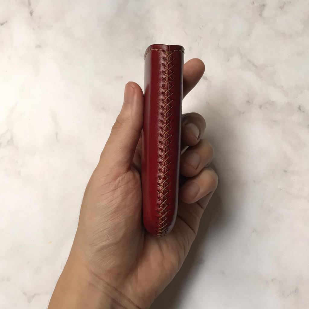 BAO DA HANDMADE ĐƯỢC LẤY CHẤT LIỆU HOÀN TOÀN TỪ DA BÒ NHẬP KHẨU - BAO DA DÀNH CHO MÁY 8910 MÀU ĐỎ NÂU