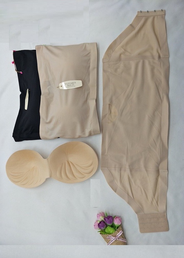 Bộ 2 Áo Lót Nữ Croptop Su Trơn Sexy Quây Ngực (Da + Đen) - 5Star