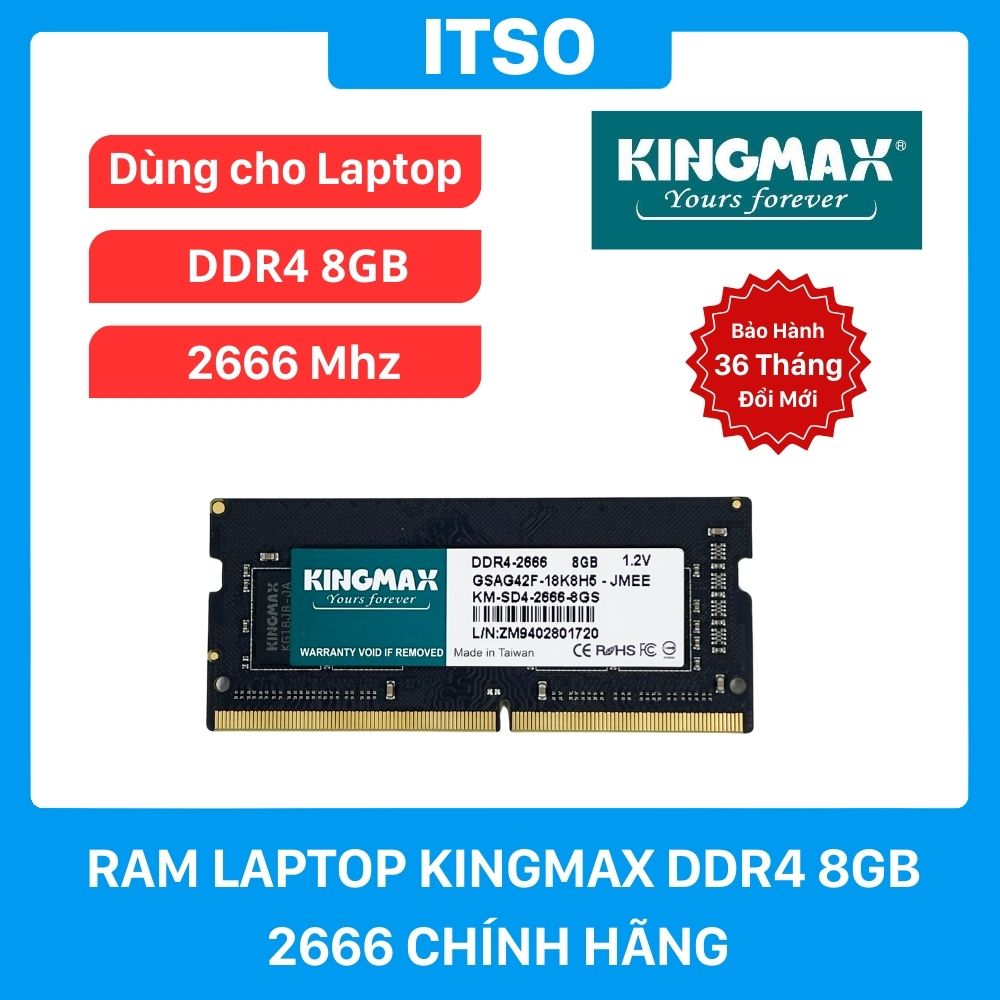 RAM Laptop Kingmax DDR4 8GB bus 2666 - Hàng chính hãng