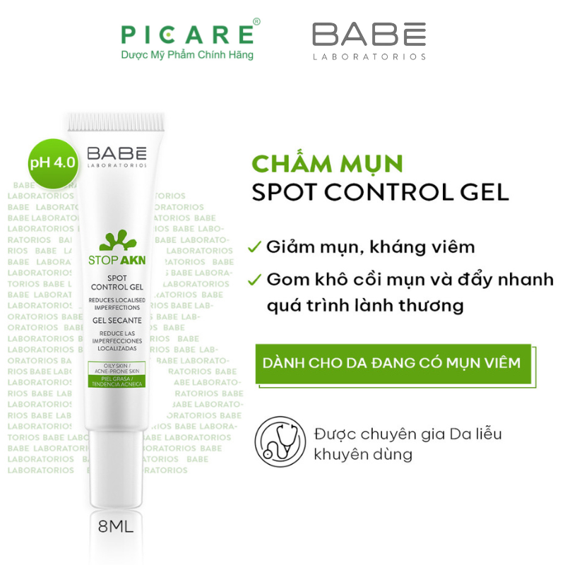 Gel Chấm Mụn Babé Stop Akn Spot Control Gel 8ml