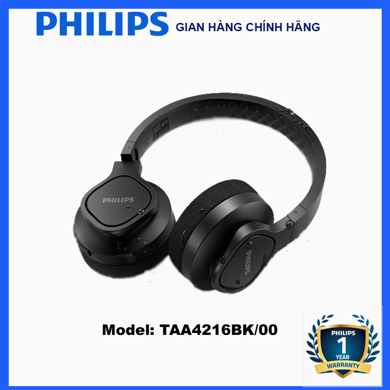 Tai nghe Bluetooth Philips TAA4216BK , dòng GoSport - Hàng Chính Hãng