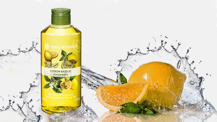 Gel Tắm Hương Chanh Và Húng Quế Yves Rocher Lemon Basil Energizing Bath &amp; Shower Gel 400ml