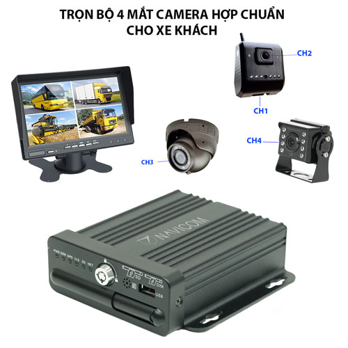 Hệ thống 4 camera hợp chuẩn nghị định 10 Navicom HT04ND10_Hàng chính hãng