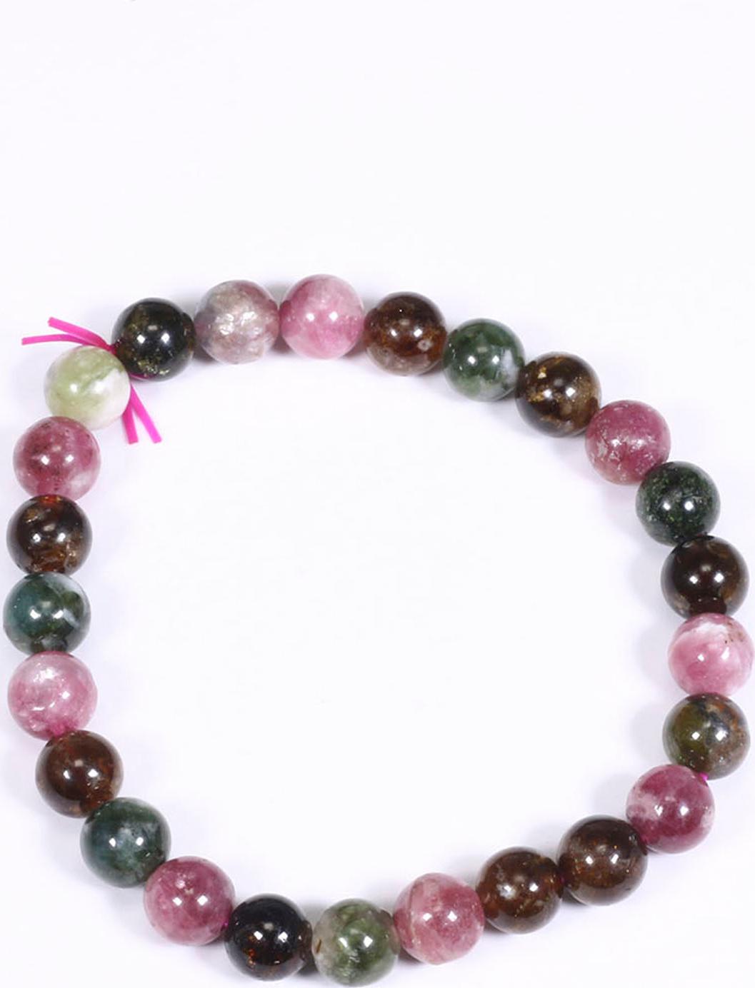 Vòng tay đá tourmaline đa sắc hạt đá 7mm - Ngọc Quý Gemstones