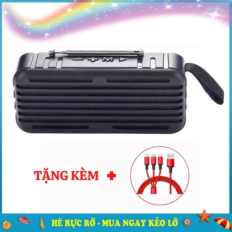 Loa Bluetooth LANITH D6 - Loa Phát Không Dây Mini - Thiết Kế Nhỏ Gọn, Tiện Lợi - Chất Lượng Âm Thanh Siêu Đỉnh, Âm Bass Cực Chất - Tặng Kèm Cáp Sạc 3 Đầu - Hàng Nhập Khẩu - L00000D6