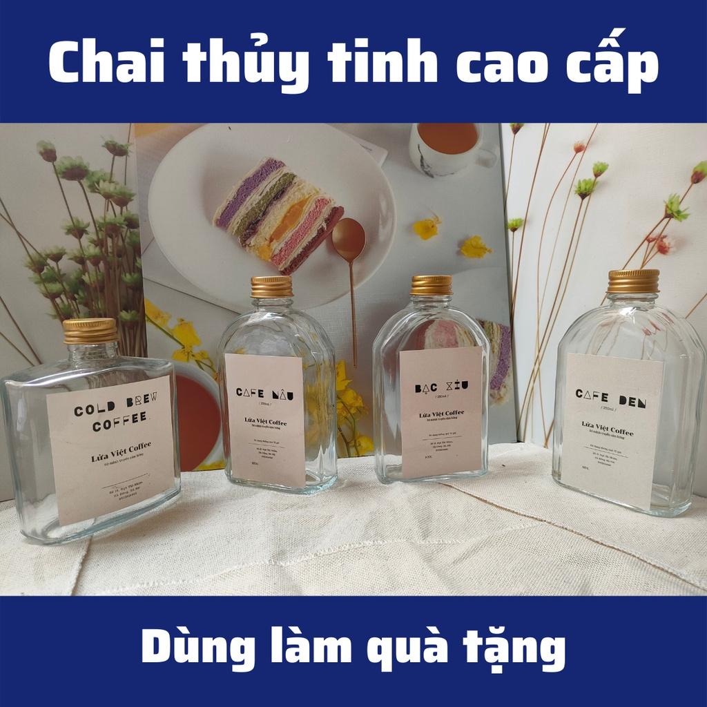 Chai Thủy Tinh đựng nước ép Detox giảm cân nắp nhôm 250ml nắp nhựa quà tặng chịu nhiệt Chưa Kèm Nhãn Dán