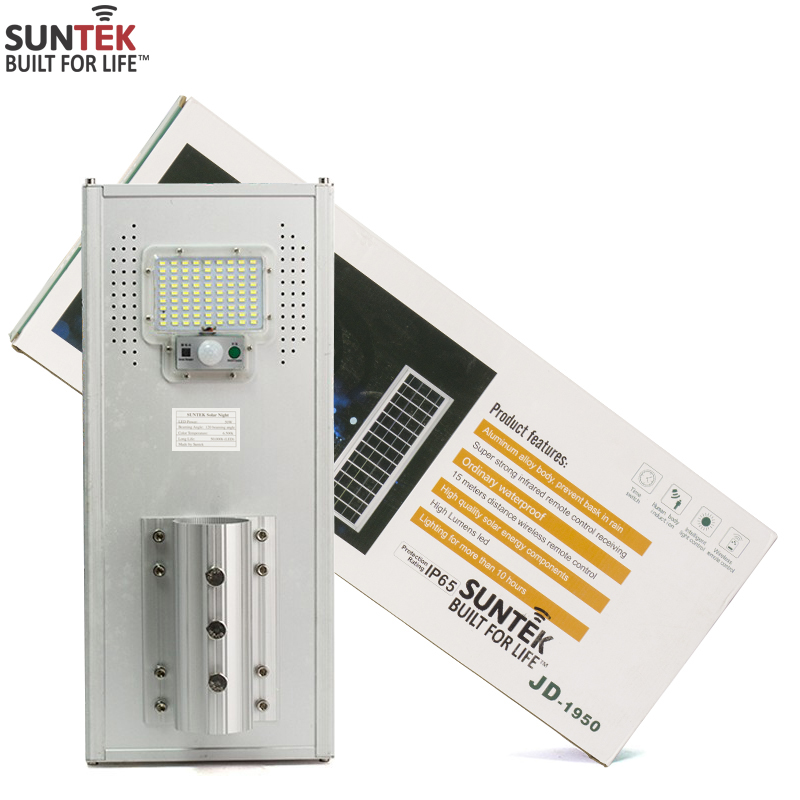 Đèn Đường Năng Lượng Mặt Trời Liền Thể SUNTEK LED Solar Street Light JD-1950A 50W - Hàng Chính Hãng