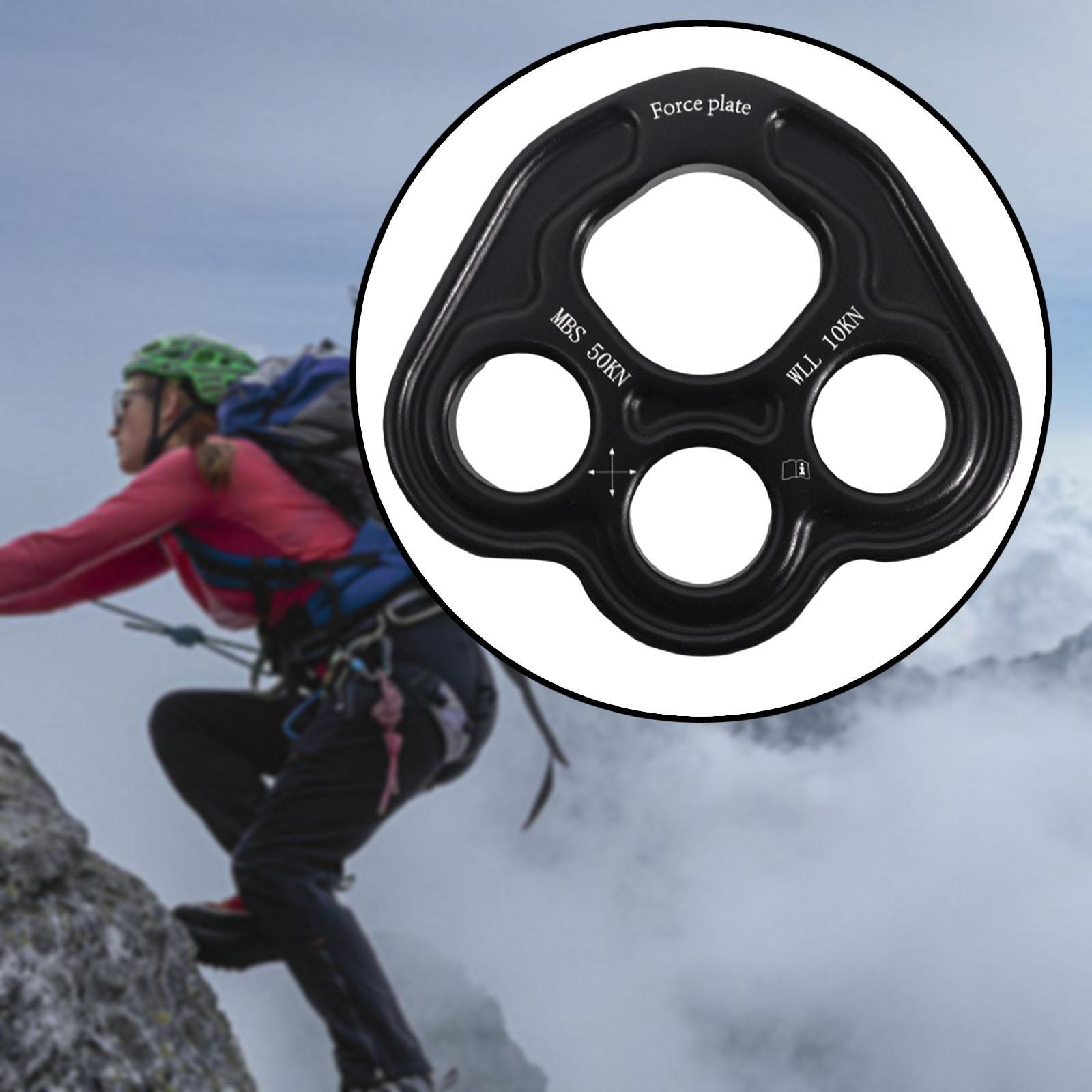 4 Holes Paw Rigging Plate Multi Anchor Point Connector Gear Rope Bearing Anchors Portable Metal Heavy Duty Climbing Equipment