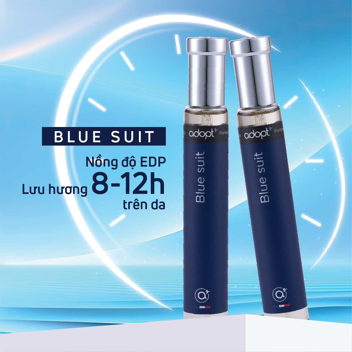 Nước hoa blue suit, nước hoa nam adopt hương thơm sang trọng mạnh mẽ dung tích 30ml