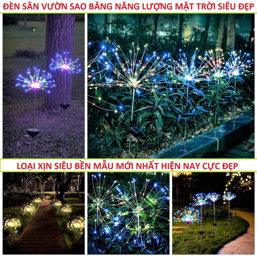 Bộ đèn led sân vườn trang trí năng lượng mặt trời hiệu ứng hoa siêu đẹp