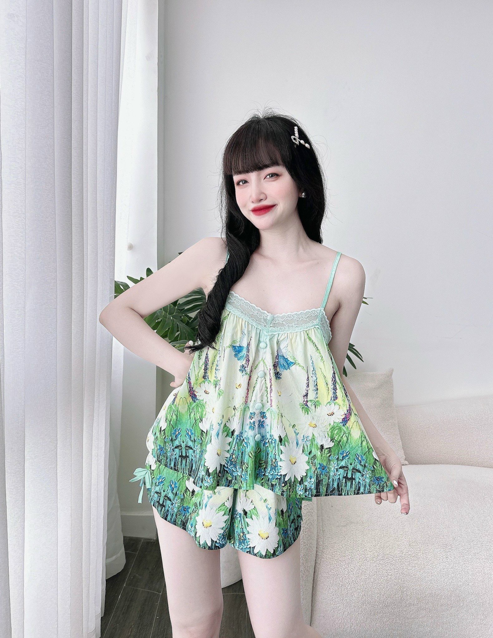 BỘ NGỦ GIẢ VÁY SIÊU DỄ THƯƠNG DƯỚI 65KG DÀNH CHO NỮ