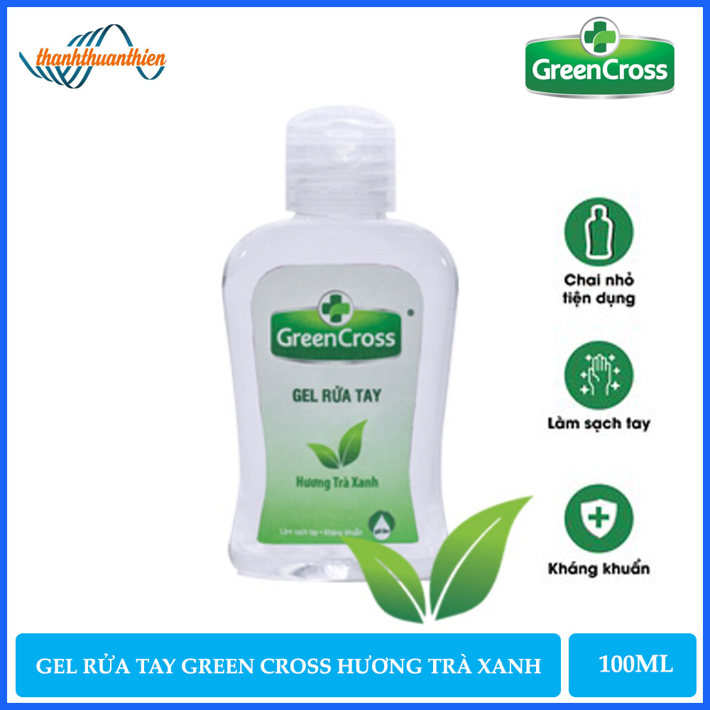 Gel Rửa Tay Khô Green Cross Hương Trà Xanh (100ml) - 8936027440999