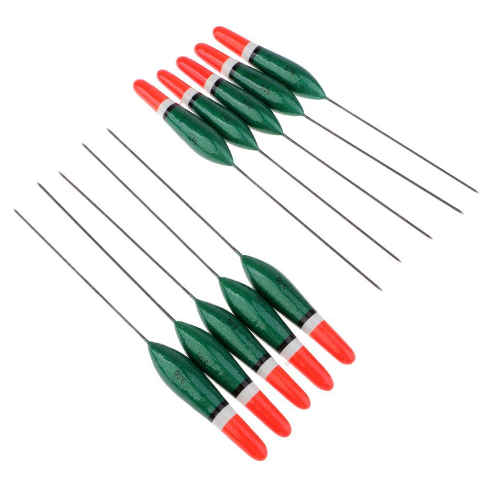 10Pcs Fishing Bait Indicator Float Bobbers Rock Fishing Saltwater
