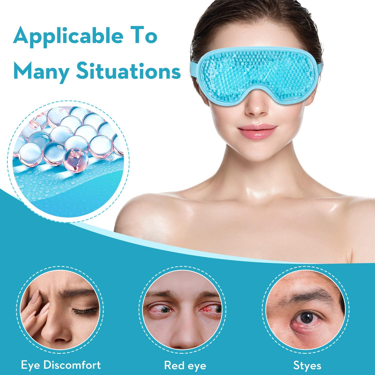 Mặt nạ mắt dạng gel, Mặt nạ mắt dạng hạt gel nén lạnh, Mặt nạ đá làm mát có thể tái sử dụng cho đôi mắt sưng húp, quầng thâm