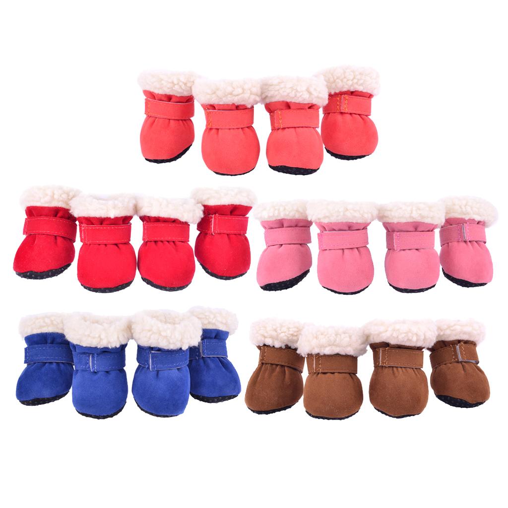 4 pcs/lot S/M/L/XL Pet Dog Shoes / Puppy Booties Rubber Anti Slip Waterproof XL