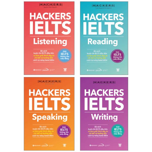 Combo Sách Hackers Ielts Trọn Bộ - Writing + Listening + Reading + Speaking
