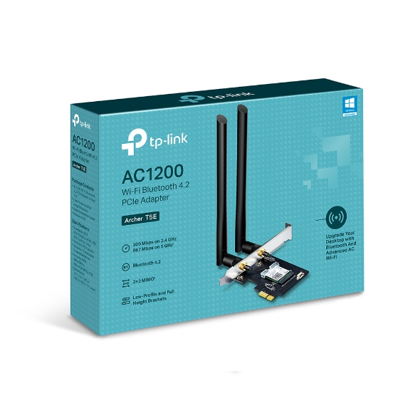 Bộ Chuyển Đổi Card Mạng Wifi TP-Link Archer T5E PCIe Bluetooth 4.2 Chuẩn AC1200 - Hàng Chính Hãng