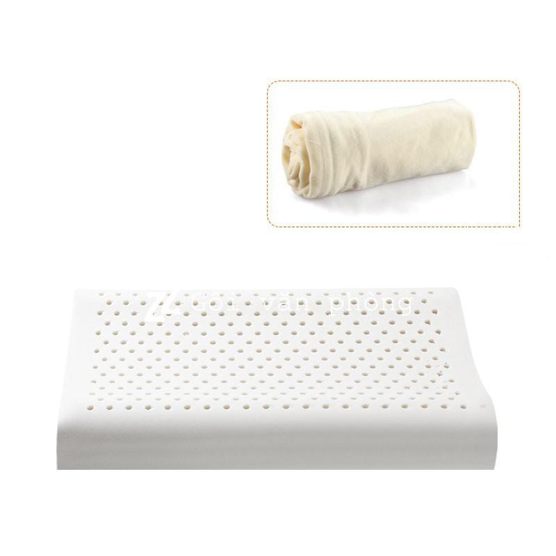 BẢO HÀNH 10 NĂM - Gối Ngủ Mỏng Cho Trẻ Và Người Gối Thấp Từ Mủ Cao Su Thiên Nhiên LTE-01