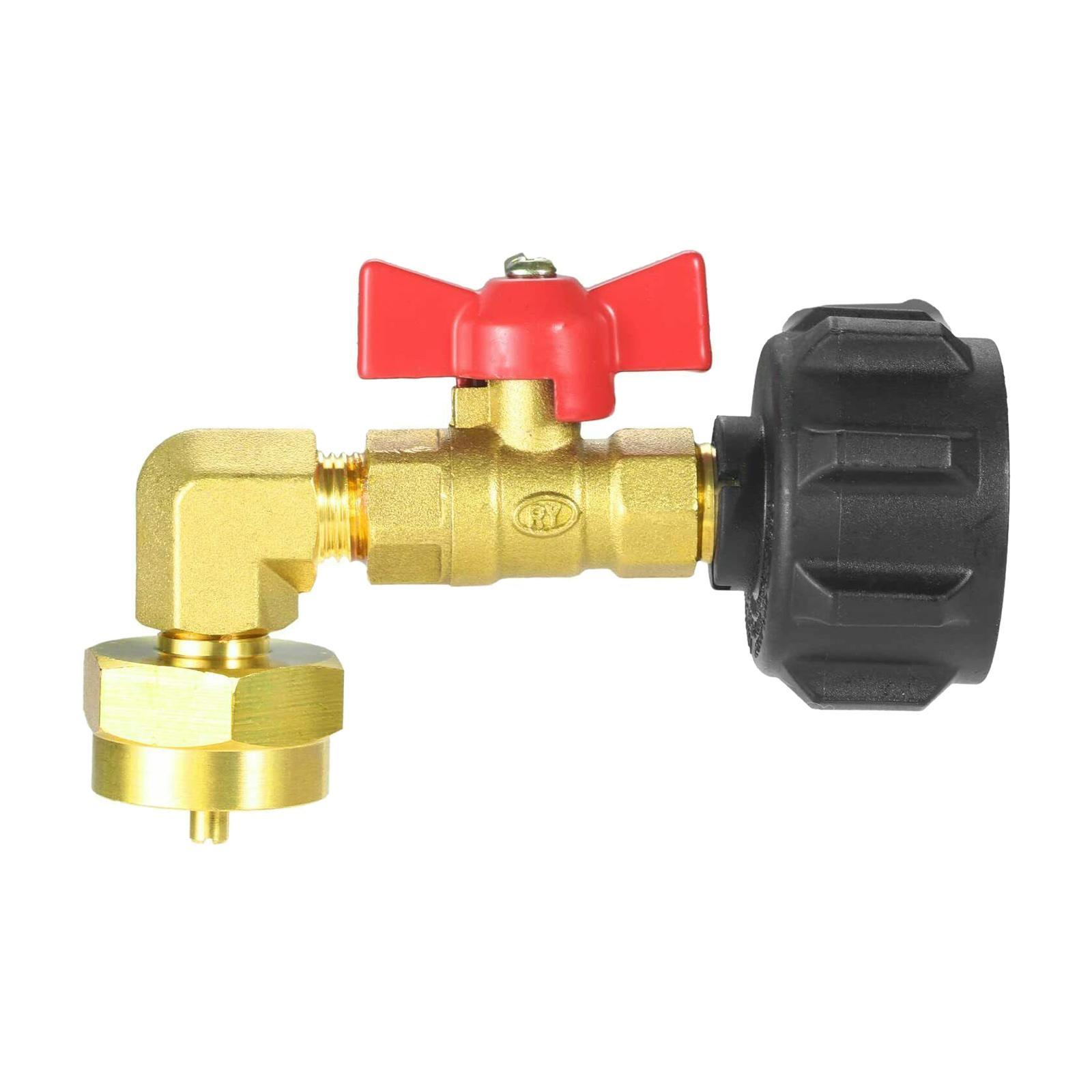 Refill Adapter with  Valve Fit for Camping Grill
