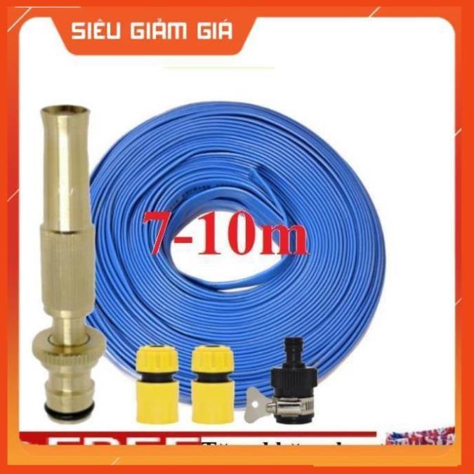 Bộ dây vòi xịt nước rửa xe, tưới cây . tăng áp 3 lần, loại 7m, 10m 206587 cút sập+ tặng khăn phượt