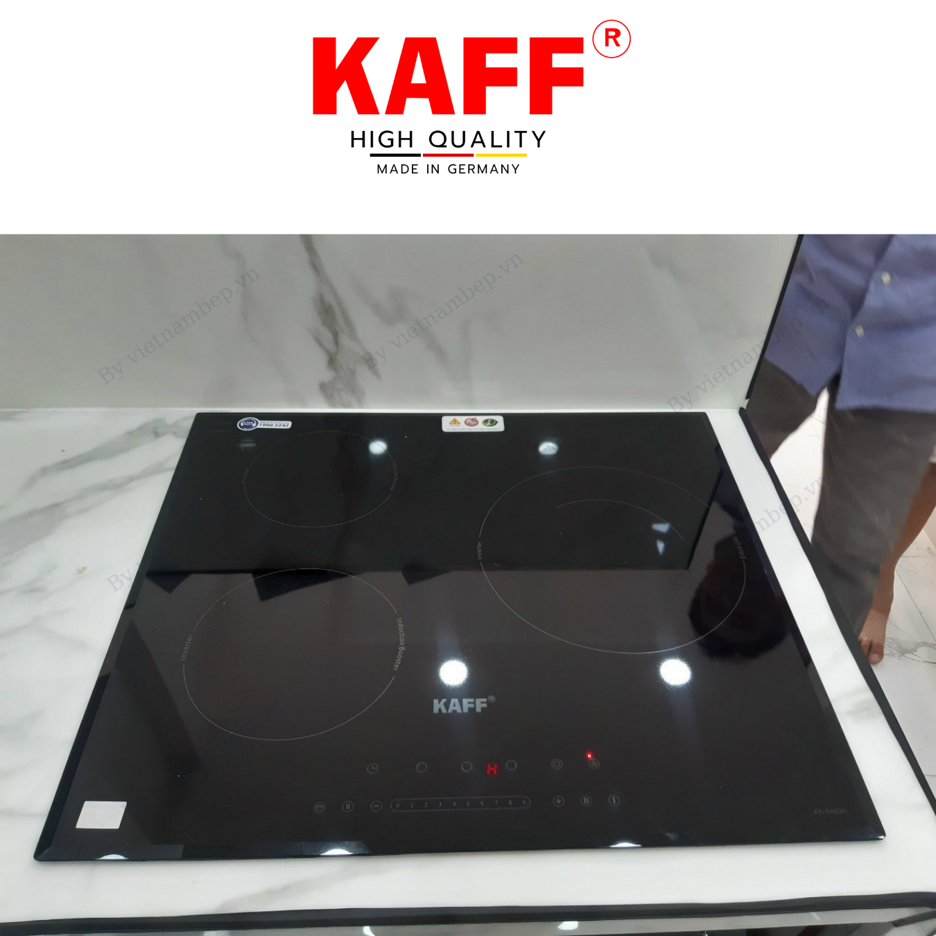 Bếp âm từ hồng ngoại 3 vùng nấu nhập khẩu Germany KAFF KF-S48QH - Hàng Chính Hãng