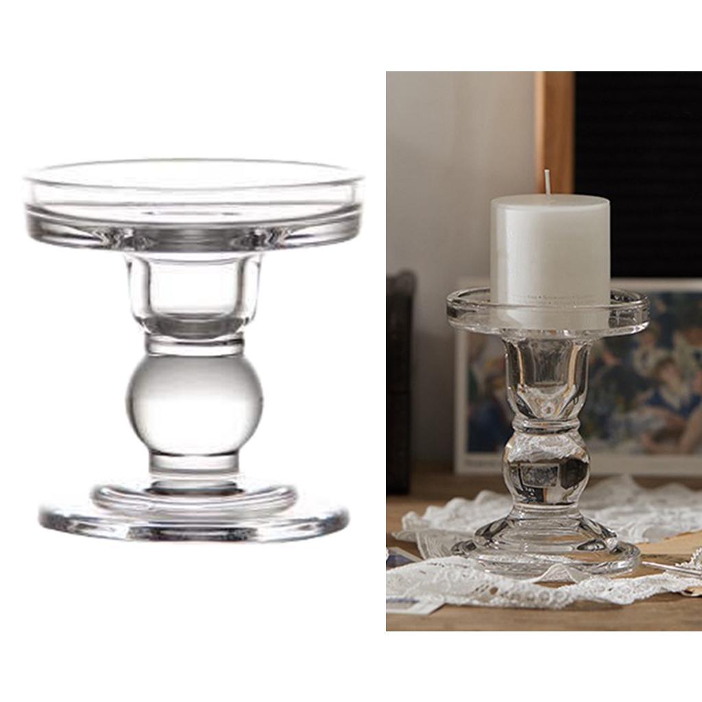 Transparent Glass Candle Holder Candle Stand Candlestick;