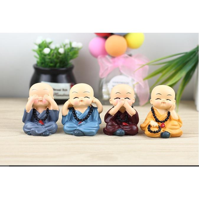 Set tượng tứ không đeo chuỗi hạt trang trí taplo ô tô, táp lô xe hơi - Hoàng Đông shop