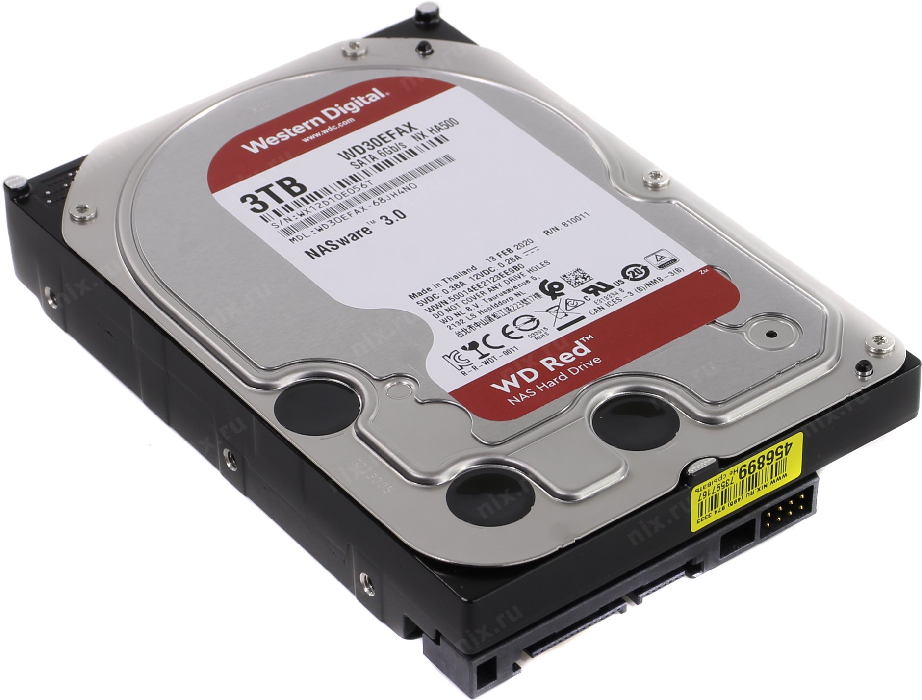 Ổ Cứng HDD NAS WD Red 3TB/64MB/5400/3.5 256MB Cache - WD30EFAX - Hàng chính hãng